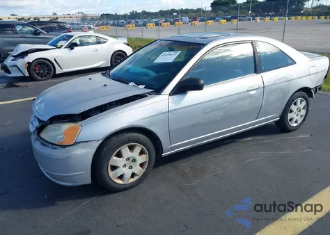 2002 Honda Civic Ex из США, поврежденный, VIN 1HGEM22912L108163
